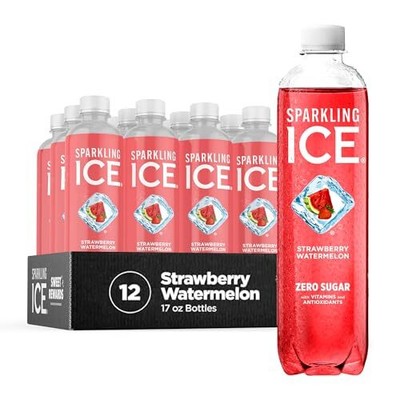 Sparkling Ice Strawberry Watermelon Sparkling Water Zero Sugar Flavored Water...