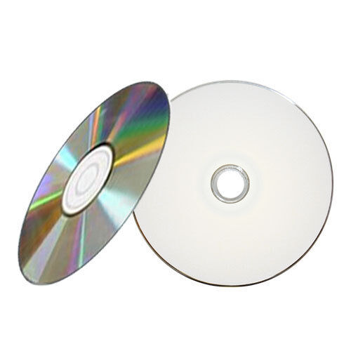 50 52x White Inkjet Hub Printable Blank Cd-r Cdr Recordable Disc Media 700mb