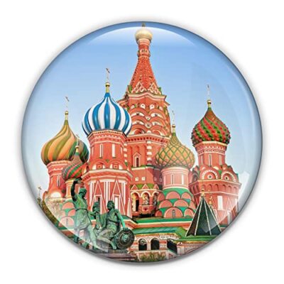 St. Basil Moscow Paperweight in Gift Box, 3 Inch Crystal Dome, Perfect for