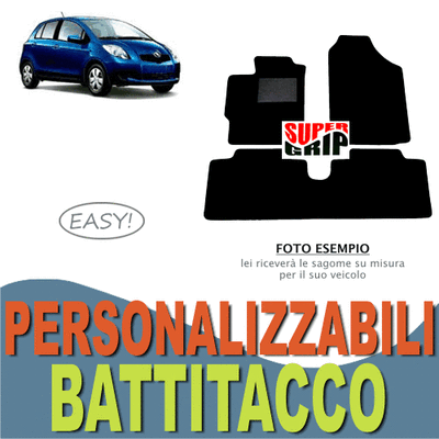 Tappetini Tappeti su misura per Toyota Yaris 3p 1999-2006 con battitacco CLASSIC Tappetini Tappeti su misura per Toyota Yaris 3p 1999-2006 con battitacco CLASSIC