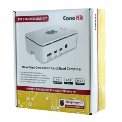 Raspberry Pi 4 **CanaKit** Starter MAX Kit - 4GB SDRAM