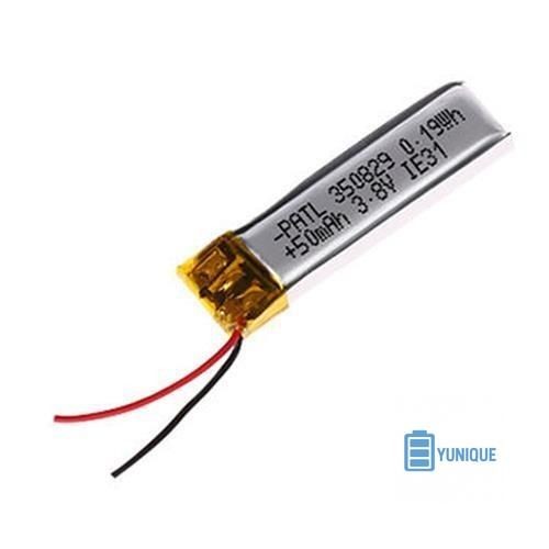 Batteria LiPo 3.8V 50mAh 350829 con Protezione PCM per Cuffie Bluetooth Smart...