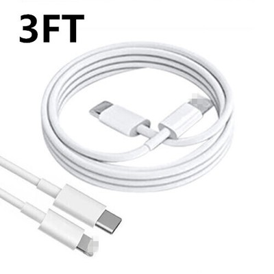 Bulk Lot PD Fast Charger USB-C to iPhone Cable 3/6FT For Apple 14 13 12 11 XR 8