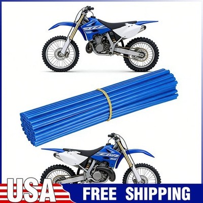 Motorcycle 72Pcs Dirt Bike Wheel Rim Cover Spoke Skins Wraps Tubes Decor Protect