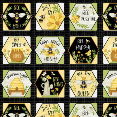 Bee You! By Shelly Comiskey For Henry Glass - Multi Honeycomb Blocks  #100-49