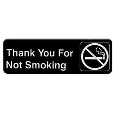 Thunder Group PLIS9318BK 9'' x 3'' Black Self Adhesive Information Symbol Sign