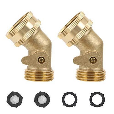 Elbow Brass Connector With Shutoff Valve 3/4 Ght Water Ho