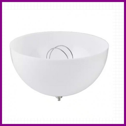 8 In. White Acrylic Dome Clip-On Flushmount Lamp Shade for Bulb-Only Light Fixtu