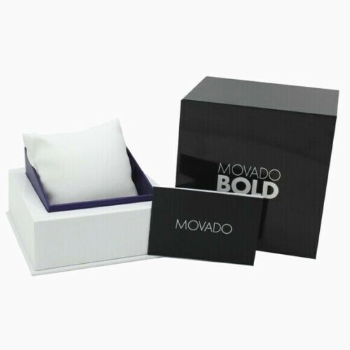 Pre-owned Movado Bold 3600592 Two-tone Dial Silver Stainless Steel Bracelet Ladies Watch