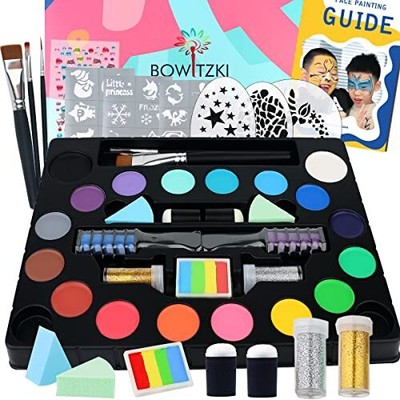 S Split Cake Face Paint Hair Chalks Brushes Spong