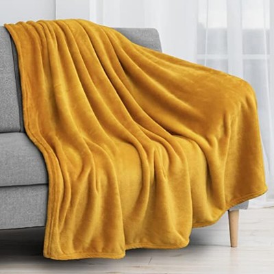 For Couch Gold Soft Fuzzy Flannel...