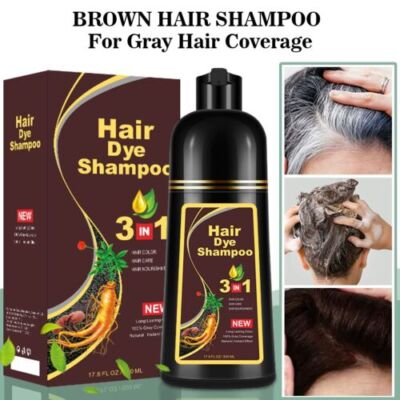 Hair Dye Shampoos 500ml Permanent Herbal Hair Dye Natural