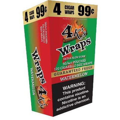 4 Kings Wraps 30/4 Pouches  Watermelon