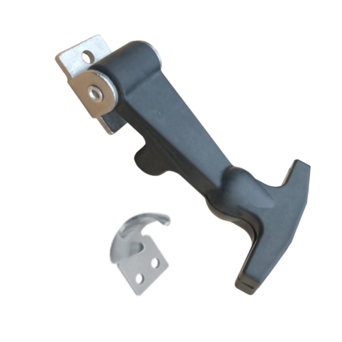 Medium Flexible Hood Hasp Rubber Draw T Handle Latch Stainless Steel Hardware