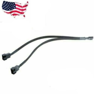 4 Pin PWM Y Splitter Dual Adapter Computer PC Case Cooling Fan Adapter Cable,12''