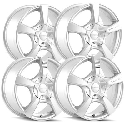 (Set of 4) Touren TR9 17x7 5x108/5x4.5'' +42mm Silver Wheels Rims 17'' Inch