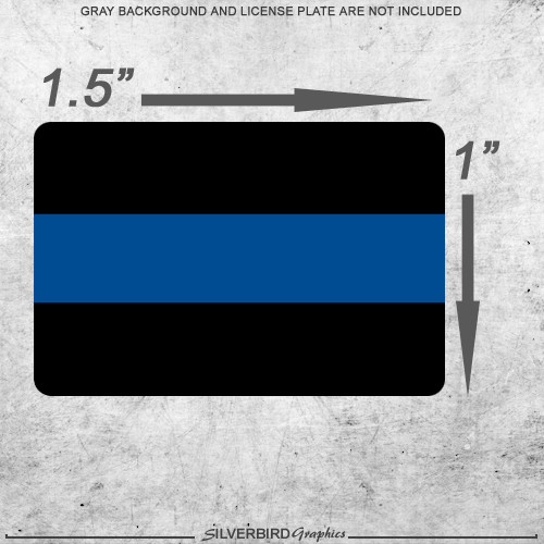 8x Thin blue line mini sticker decals license plate car police officers truck 3M