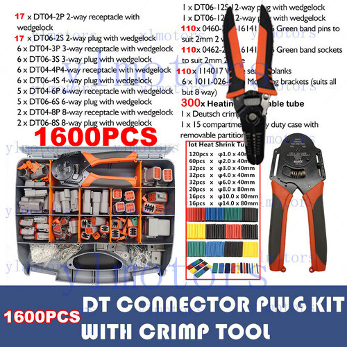 1600PC New Deutsch DT Connector Plug Kit for 14 16