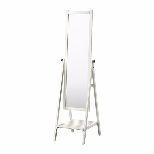 IKEA ISFJORDEN Standing Mirror White 47x182 cm New Condition in