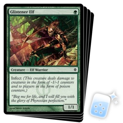 GLISTENER ELF X4 New Phyrexia NPH Magic MTG MINT CARD