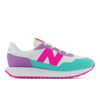 

New Balance Kids 237 Белый/Зеленый/Фиолетовый/Розовый Размер 3,5 Вт, White/green/purple/pink