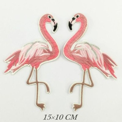 2Pcs Embroidery Rose Applique Colorful Flower Patches DIY Crafting Sewing Badges