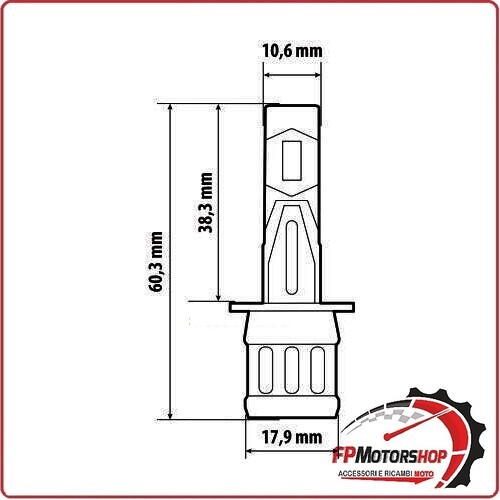 57697 12V HALO LED LAMPADA LAMPADINA H1 25W P14,5S 1 PZ SCATOLA PER AUTO MOTO