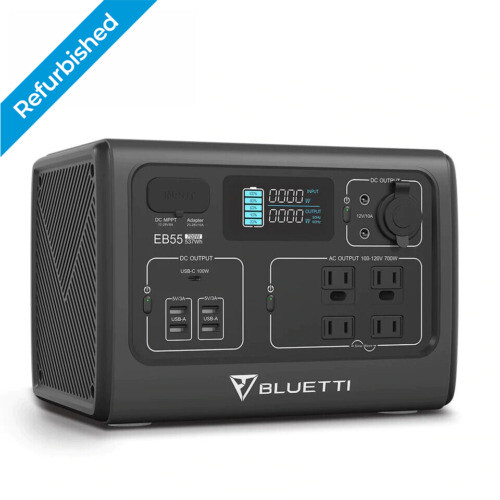 EB55 BLUETTI 700W Portable Power Station Solar Generator LiFePO4 for Road Trip