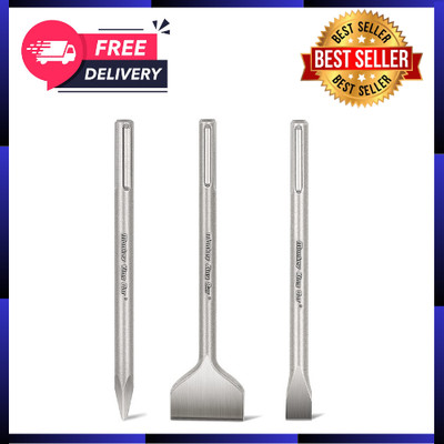 Sds Max Bits 12INCH -Sds Max Chisel Bit- 3Pcs Rotary Hammer Drill Chisel Bits