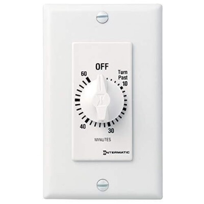 Intermatic 60 Minute Spring-Wound Countdown Wall Timer (White)
