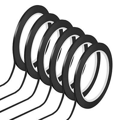 6 Rolls Pinstripe Whiteboard Tape Grid Marking Tapes Thin Colored Self