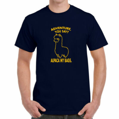 Alpaca My Bags - Mens T-Shirt - Funny - Traveling - Adventure - Funny - Animal -