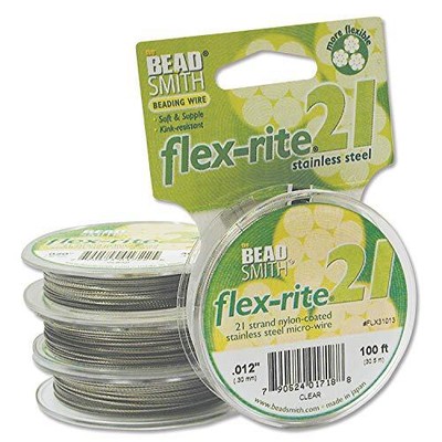 Flex-Rite 21 Strand Nylon Coated, Stainless-Steel Beading Wire, Jewelry Makin...