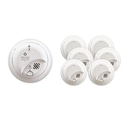 First Alert BRK 9120B6CP Hardwired Smoke Alarm with Backup B