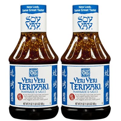 Soy Vay Less Sodium Veri Veri Teriyaki Marinade & Sauce 21 oz Pack of 2