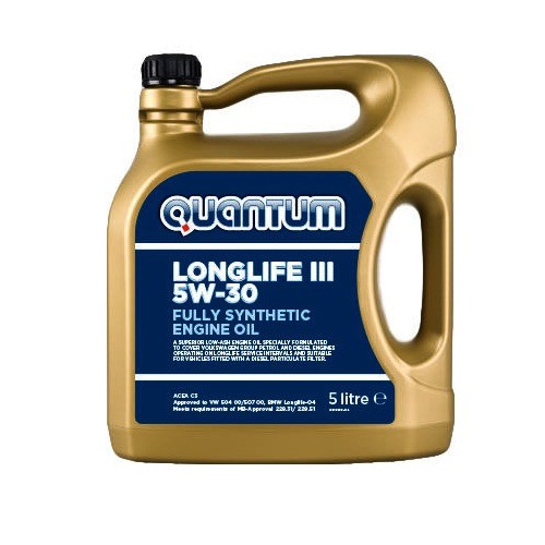 QUANTUM LONGLIFE 3 5W30 FULLY SYNTHETIC ENGINE OIL 5 LTR VW 504 00/507