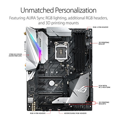 ASUS ROG Strix Z370-E Gaming LGA1151 Intel 8th Gen DDR4 DP HDMI DVI M.2 Z370 ATX