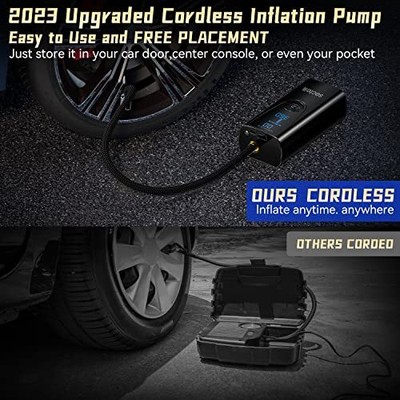 2023 New 3X Faster 150PSI Tire Inflator Portable Air Compressor25000 mAh Cord...