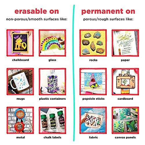 8 Washable Window Markers for Cars - 15mm Jumbo, 3 in 1 Nib, 28g Ink - Liquid...