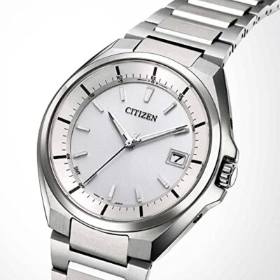 Pre-owned Citizen Attesa Ecodrive Cb3010-57a Radio Solar Titanium Silver Men's