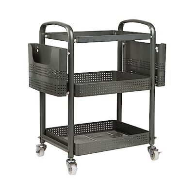 Mind Reader Rolling File Cart Organizer Utility Cart, Storage, Classroom, Office