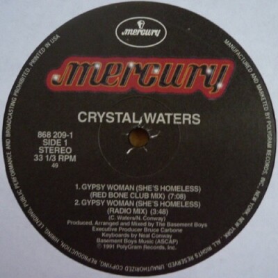 CRYSTAL WATERS Gypsy Woman (She's Homeless) 12'' NEW VINYL Basement Boys