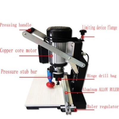 750W Woodworking Pneumatic Hinge Drilling Hole Machine Wood Hinge Drill Borer