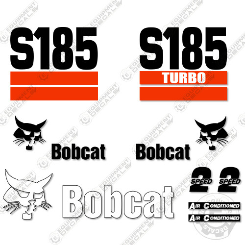 Fits Bobcat S185 Decal Kit Skid Steer Decals Replacement Stickers (2 Stripe)