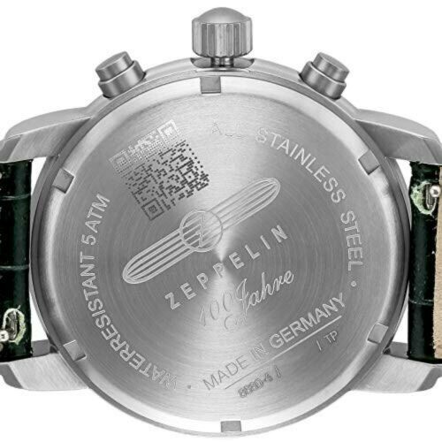Pre-owned Zeppelin Watch 8680-4 Men's Green Analog Round Face 100th Anniversary Model..jp