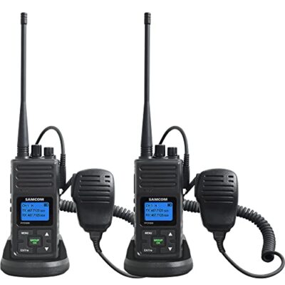 SAMCOM 5Watt Walkie Talkie Long Range Two Way Radio Rechargeable with Speakin...