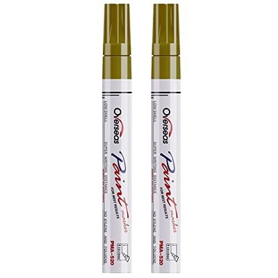 2-Pack Gold Tire Ink Permanent Marker Car Tire Quick Dry Waterproof Marker Pen