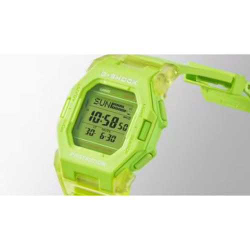 Pre-owned Casio G-shock Gd-b500s-7 Bluetooth Digital Watch Fluorescent Green 41.5mm