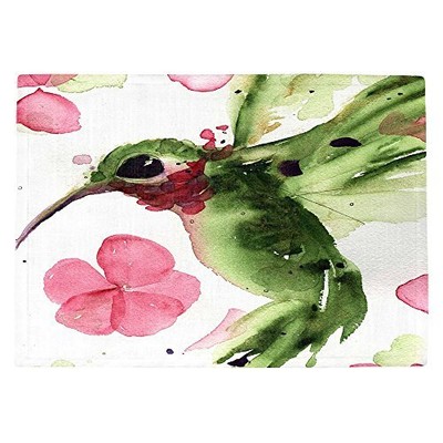 Made in USA - DiaNoche Fabric Kitchen Place Mats by Dawn Derman Summer Garden II