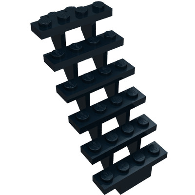 LEGO® Part 30134 - Stairs 7 x 4 x 6 Straight Open - Black